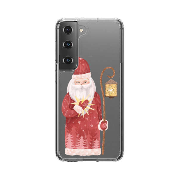 Charming Santa Claus Holding Glowing Heart and Lantern Samsung Galaxy S22 5G Case