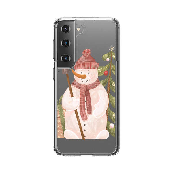 Charming Winter Snowman Illustration Samsung Galaxy S22 5G Case
