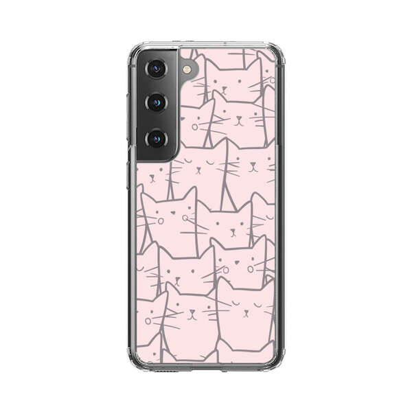Cute Hand Drawn Cat Pattern Samsung Galaxy S22 5G Case