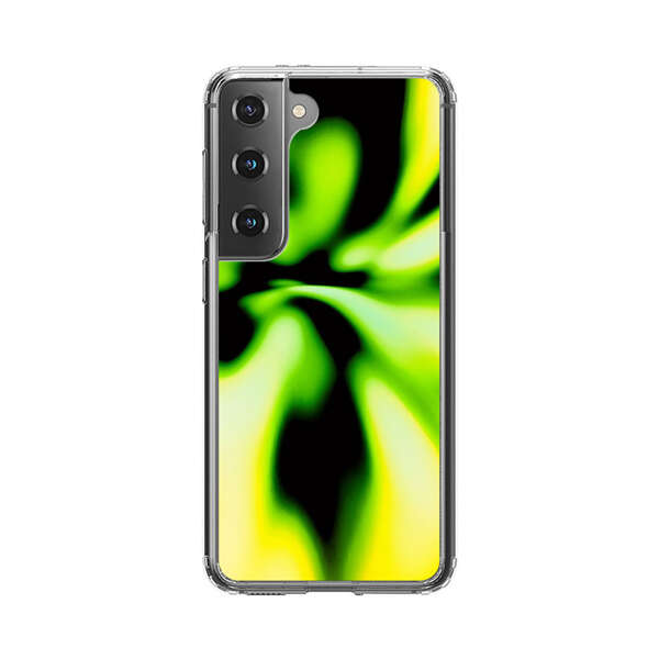 Vibrant Abstract Green and Yellow Swirl Samsung Galaxy S22 5G Case