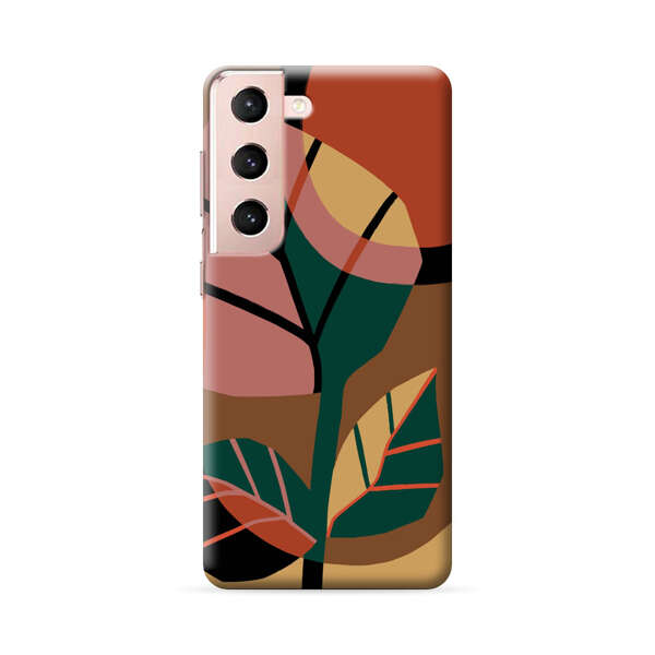 Abstract Geometric Leaves Design Samsung Galaxy S22 5G Hard Case