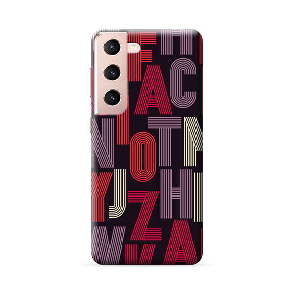 Abstract Letters Pattern Samsung Galaxy S22 5G Hard Case