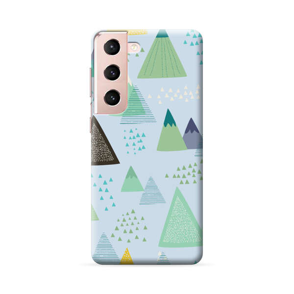 Colorful Abstract Mountain Pattern Samsung Galaxy S22 5G Hard Case