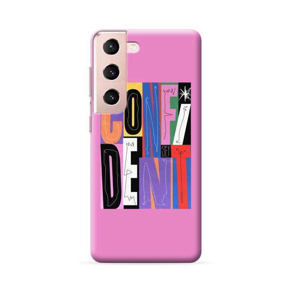 Confident Bold Colorful Typography Samsung Galaxy S22 5G Hard Case