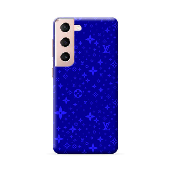 Luxury Blue Designer Pattern Samsung Galaxy S22 5G Hard Case