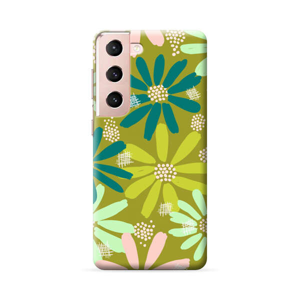 Vibrant Floral Daisy Pattern Samsung Galaxy S22 5G Hard Case