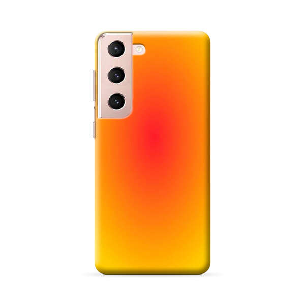 Vibrant Red Focal Point with Yellow Gradient Background Samsung Galaxy S22 5G Hard Case