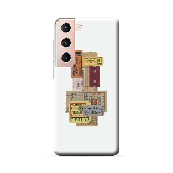 Vintage Admission and Raffle Tickets Collage Samsung Galaxy S22 5G Hard Case