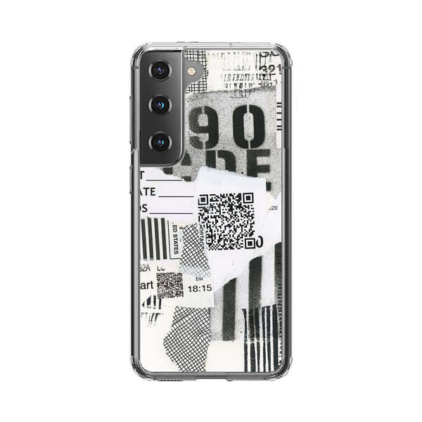 Abstract Collage Torn Paper Barcodes Samsung Galaxy S22 Plus 5G Case