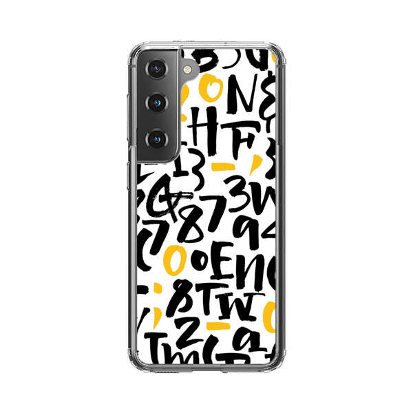 Abstract Typography Letter Number Pattern Samsung Galaxy S22 Plus 5G Case