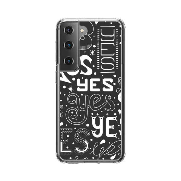 Bold Playful Typography Yes Pattern Samsung Galaxy S22 Plus 5G Case