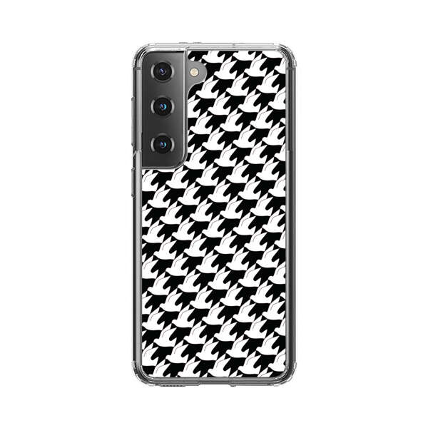 Classic Black and White Houndstooth Pattern Samsung Galaxy S22 Plus 5G Case