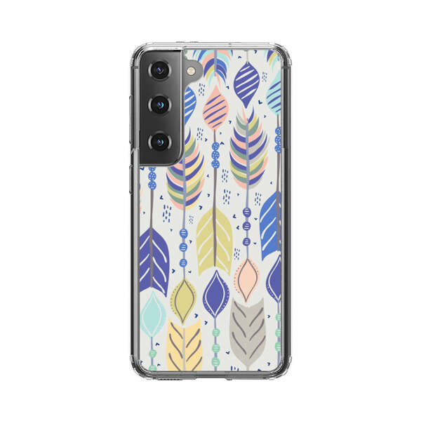 Colorful Feathers Pattern Pastel Samsung Galaxy S22 Plus 5G Case