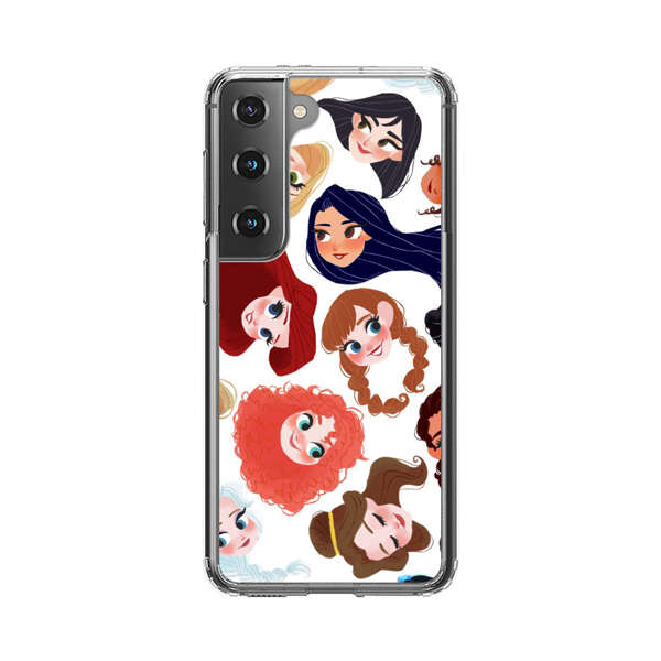 Diverse Animated Girl Faces Samsung Galaxy S22 Plus 5G Case