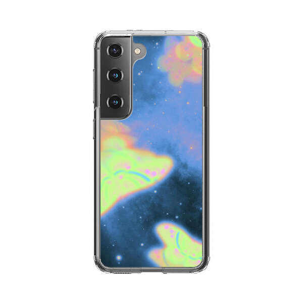 Dreamy Glowing Cosmic Butterflies Samsung Galaxy S22 Plus 5G Case
