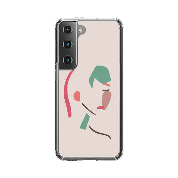 Minimalist Abstract Line Art Woman Face Samsung Galaxy S22 Plus 5G Case