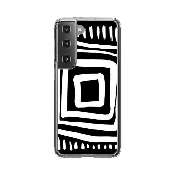 Minimalist Geometric Black and White Design Samsung Galaxy S22 Plus 5G Case