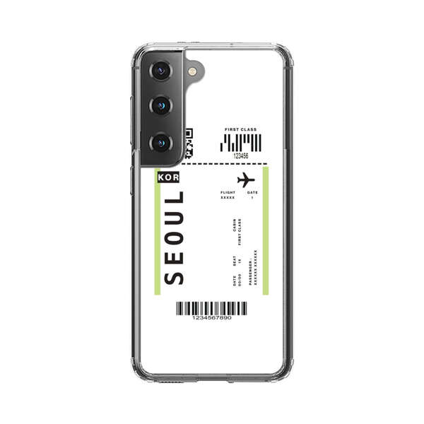 Minimalist Seoul Boarding Pass Samsung Galaxy S22 Plus 5G Case
