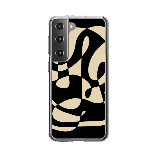 Modern Abstract Beige and Black Geometry Samsung Galaxy S22 Plus 5G Case