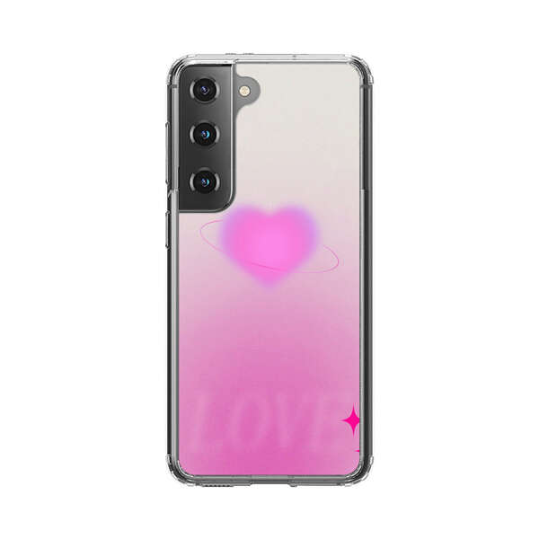 Pink Glowing Heart Love Sparkle Samsung Galaxy S22 Plus 5G Case