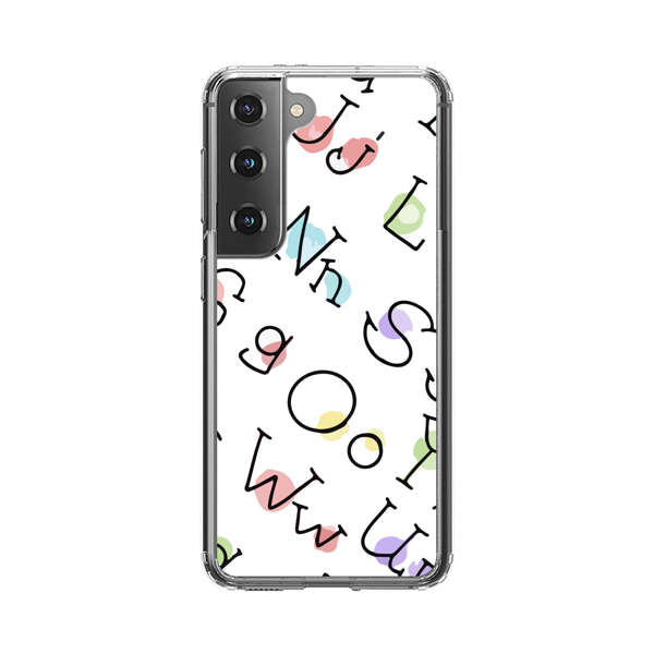 Playful Alphabet Pattern with Colorful Letters Samsung Galaxy S22 Plus 5G Case