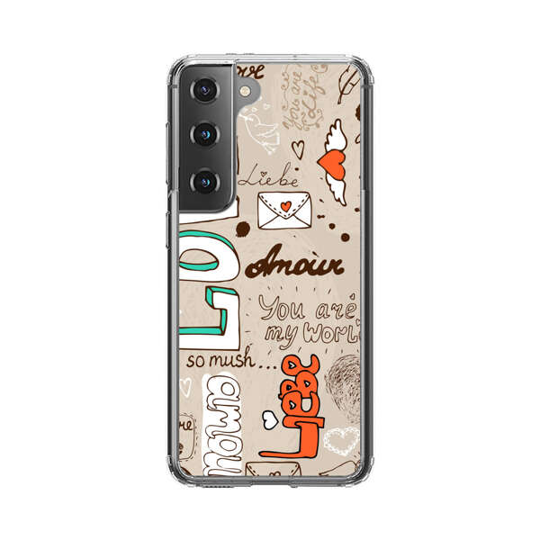 Romantic Love Doodle Collage Samsung Galaxy S22 Plus 5G Case