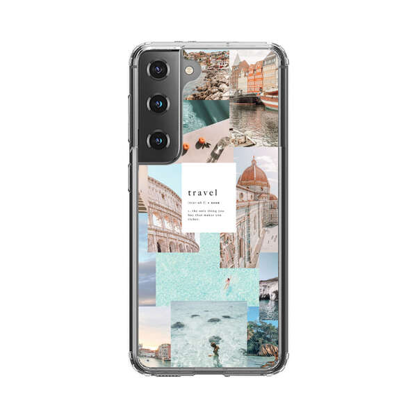 Travel Scenic Collage with Landmarks and Coastline Samsung Galaxy S22 Plus 5G Case