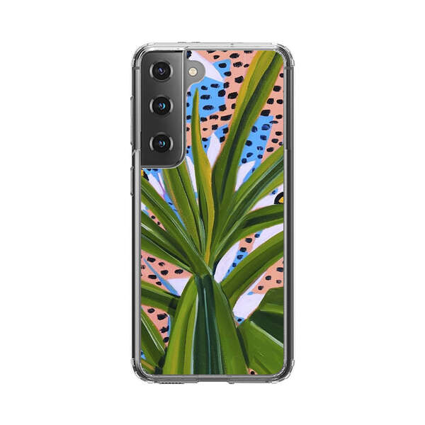 Tropical Leaves Abstract Pattern Samsung Galaxy S22 Plus 5G Case