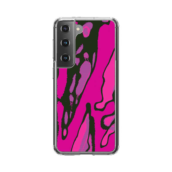 Vibrant Abstract Magenta Black Pattern Samsung Galaxy S22 Plus 5G Case