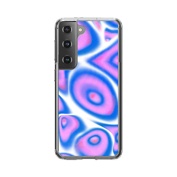 Vibrant Abstract Pink and Blue Swirl Pattern Samsung Galaxy S22 Plus 5G Case