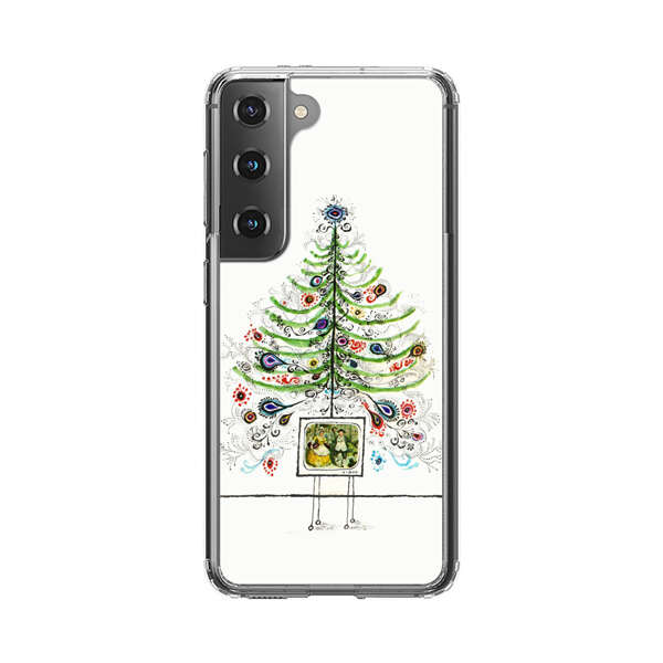 Whimsical Christmas Tree Artistic Design Samsung Galaxy S22 Plus 5G Case