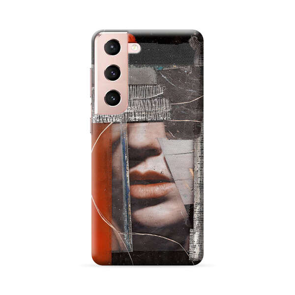 Abstract Collage Close Up Face Samsung Galaxy S22 Plus 5G Hard Case
