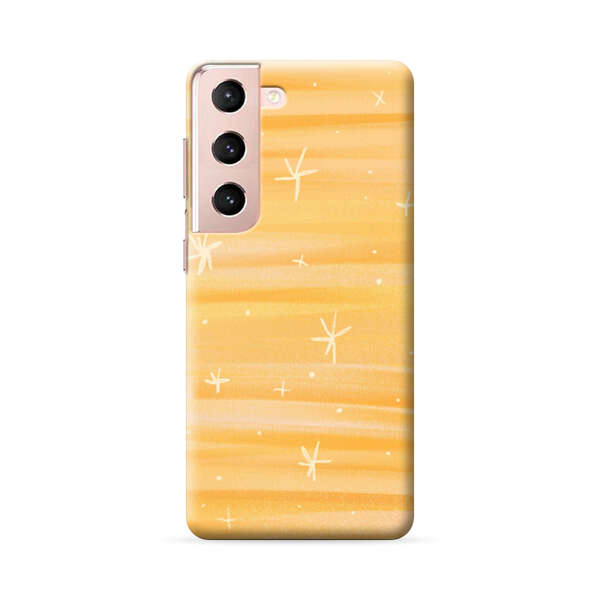 Bright Orange Star Pattern Samsung Galaxy S22 Plus 5G Hard Case