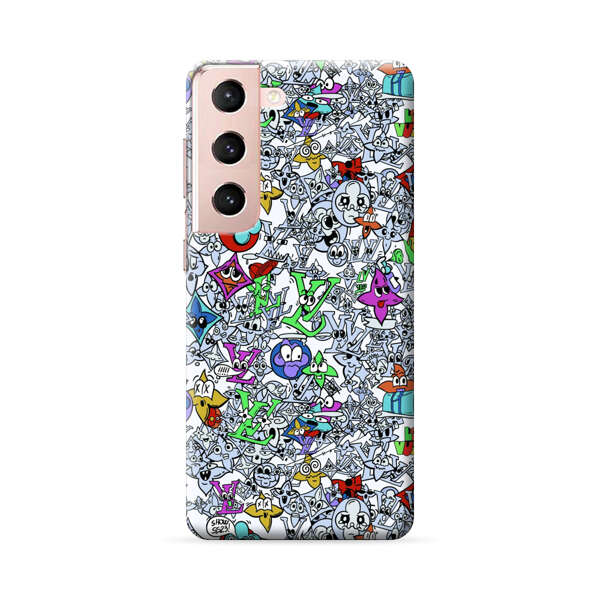 Colorful Cartoon Graffiti Pattern Samsung Galaxy S22 Plus 5G Hard Case