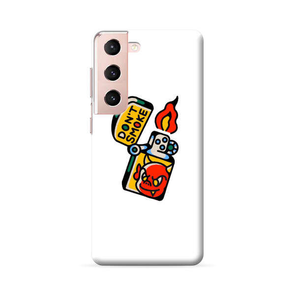 Don't Smoke Vintage Lighter with Devil Face Samsung Galaxy S22 Plus 5G Hard Case