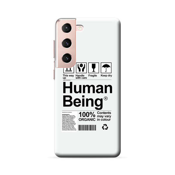 Human Being Fragile Label Design Samsung Galaxy S22 Plus 5G Hard Case