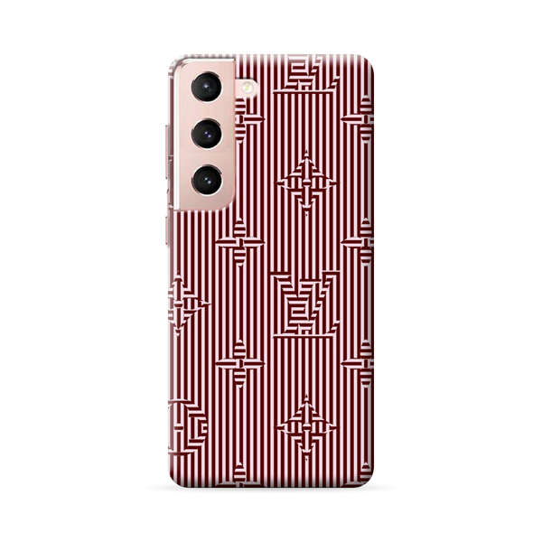 Intricate Geometric Striped Pattern Samsung Galaxy S22 Plus 5G Hard Case