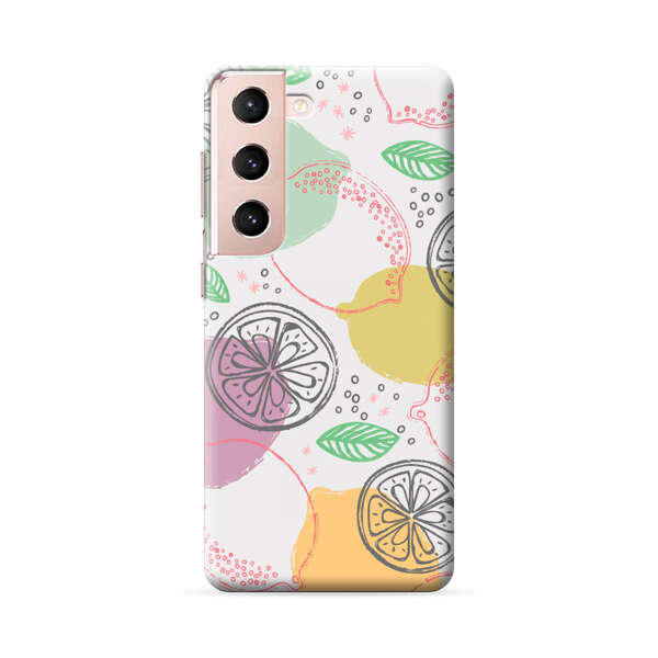Lemon Colorful Abstract Pattern Samsung Galaxy S22 Plus 5G Hard Case