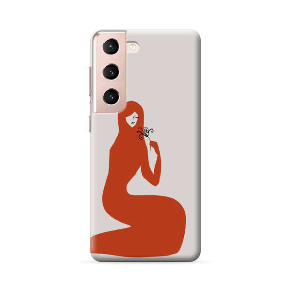 Minimalist Abstract Woman Silhouette Samsung Galaxy S22 Plus 5G Hard Case