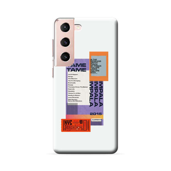 Modern Graphic Collage with Typography and Ticket Elements Samsung Galaxy S22 Plus 5G Hard Case