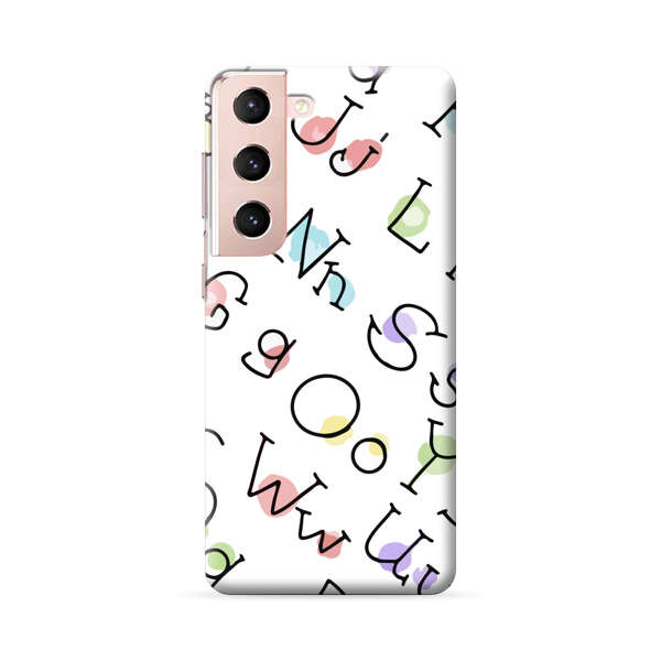 Playful Alphabet Pattern with Colorful Letters Samsung Galaxy S22 Plus 5G Hard Case
