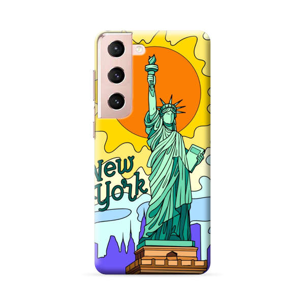 Statue of Liberty New York Artistic Sun Samsung Galaxy S22 Plus 5G Hard Case