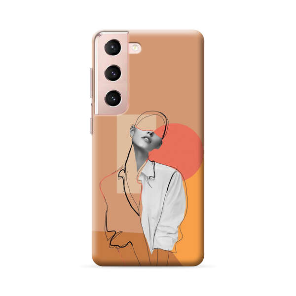 Stylish Abstract Portrait Art Samsung Galaxy S22 Plus 5G Hard Case