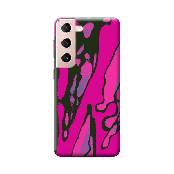 Vibrant Abstract Magenta Black Pattern Samsung Galaxy S22 Plus 5G Hard Case