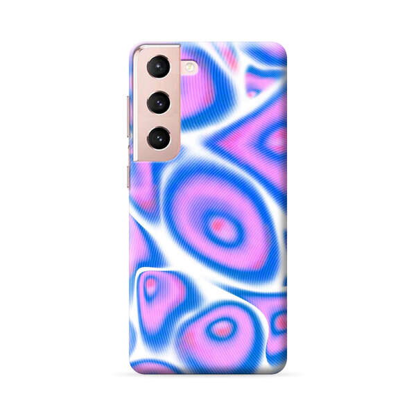 Vibrant Abstract Pink and Blue Swirl Pattern Samsung Galaxy S22 Plus 5G Hard Case