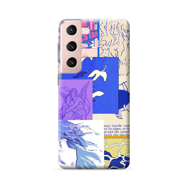 Vibrant Retro Pop Art Collage Samsung Galaxy S22 Plus 5G Hard Case