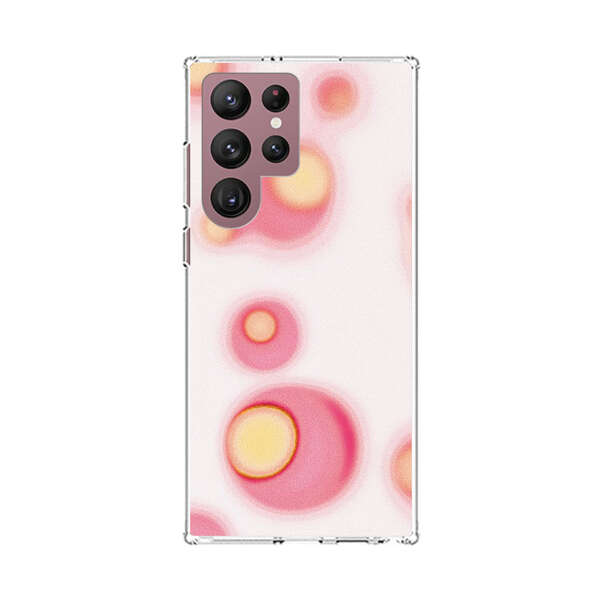 Abstract Pink and Yellow Blobs Samsung Galaxy S22 Ultra 5G Case
