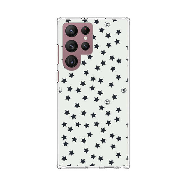 Minimalist Black Stars Pattern Samsung Galaxy S22 Ultra 5G Case