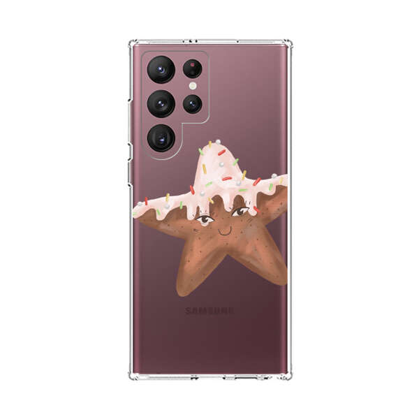 Smiling Gingerbread Star Cookie Samsung Galaxy S22 Ultra 5G Case