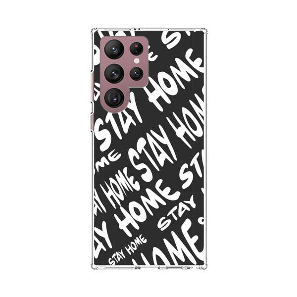 Stay Home Pattern Samsung Galaxy S22 Ultra 5G Case